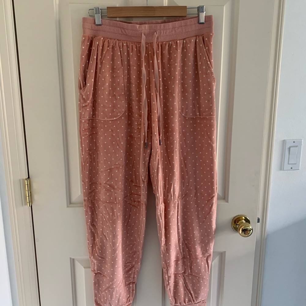 NWOT Pink Cozy Pajama Pants with Elastic Waist